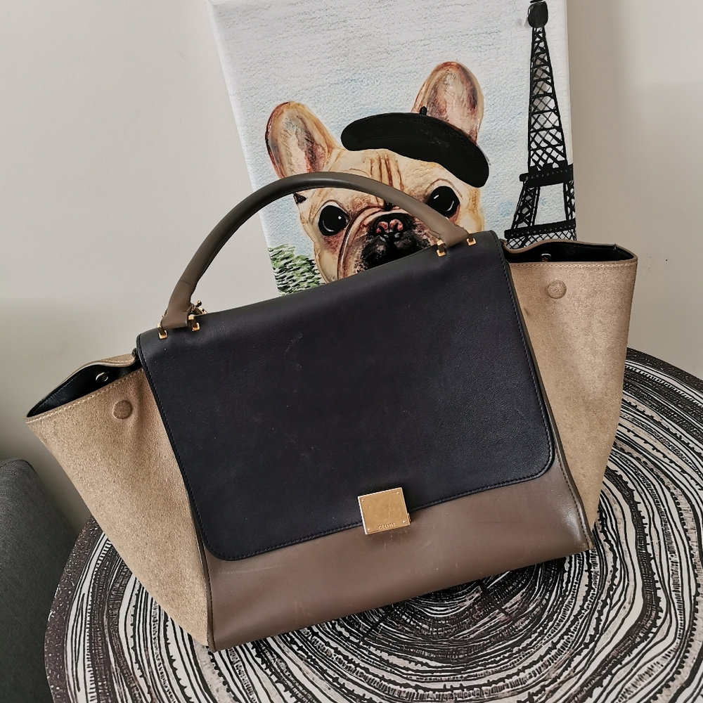 Celine Medium Tricolor Trapeze Bag Vintage Like New Retail$4000!